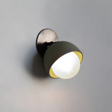 Terra 0 wall sconce by Marz Designs and Grit Ceramics