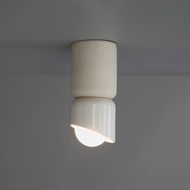 Terra 1.5 ceiling light by Marz Designs and Grit Ceramics