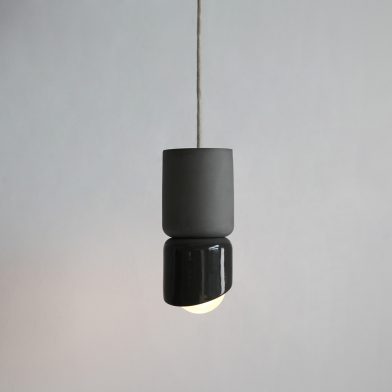 Terra 1.5 pendant light by Marz Designs and Grit Ceramics