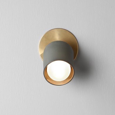 Terra 1 wall sconce by Marz Designs and Grit Ceramics