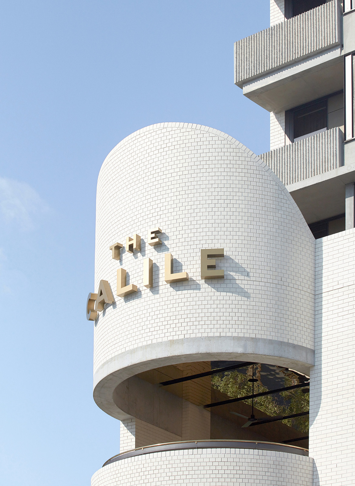 The Calile Hotel Richards & Spence CC Sean Fennessy design brickwork title wayfinding detail 