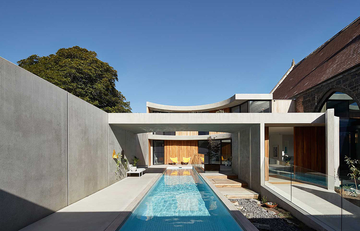 The Courtyard House Kister Architects The Living Space Gaggenau INDE.Awards Home