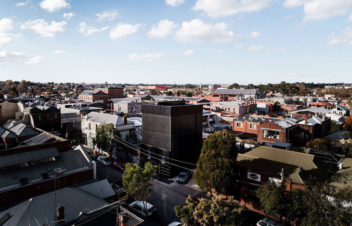 Twin Townhouses DKO Slab Architecture cc Tom Blachford drone