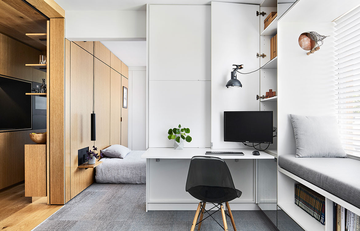 Type Street Apartment Tsai Design cc Tess Kelly study space