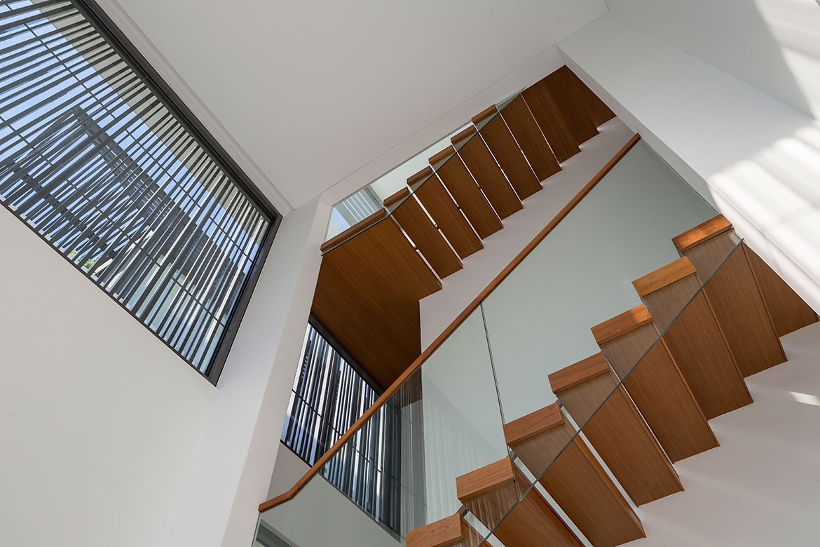 Wallflower Architecture Design Namly View House Photography by Marc Tey stair case above