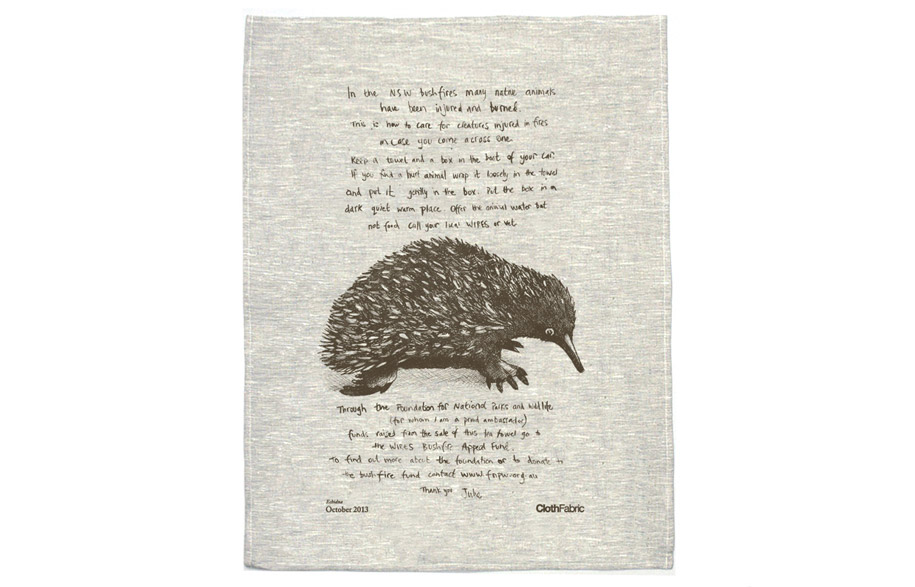 Echidna Tea Towel