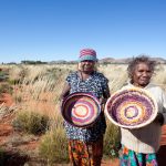 Tjanpi Desert Weavers Photography by Rhett Hammerton Nancy Jackson and Mrs Burke from Warakurna